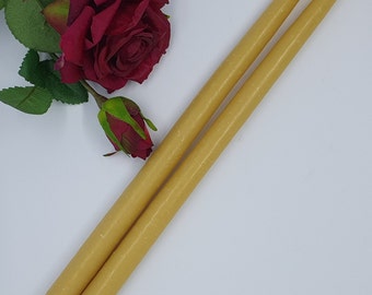 Beeswax Taper Candles Easter Lambathes Lambatha 35cm 12+ hour burn time