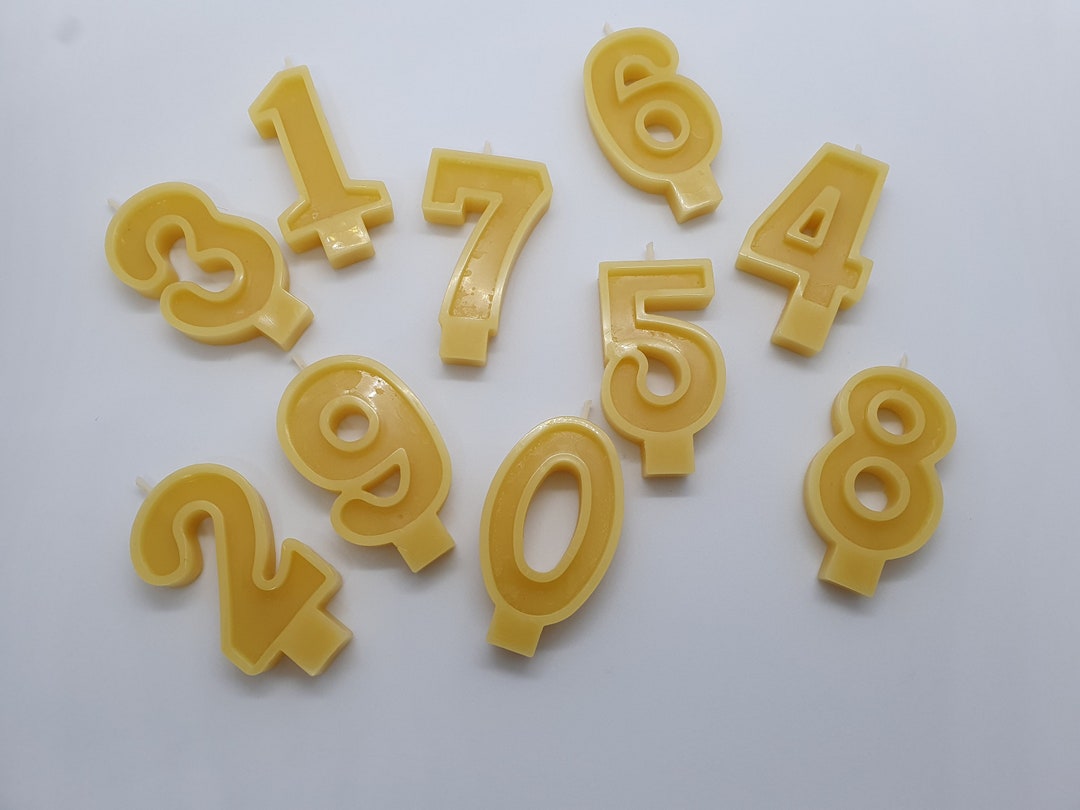 10 Pack Beeswax Birthday Number Candles Etsy Australia