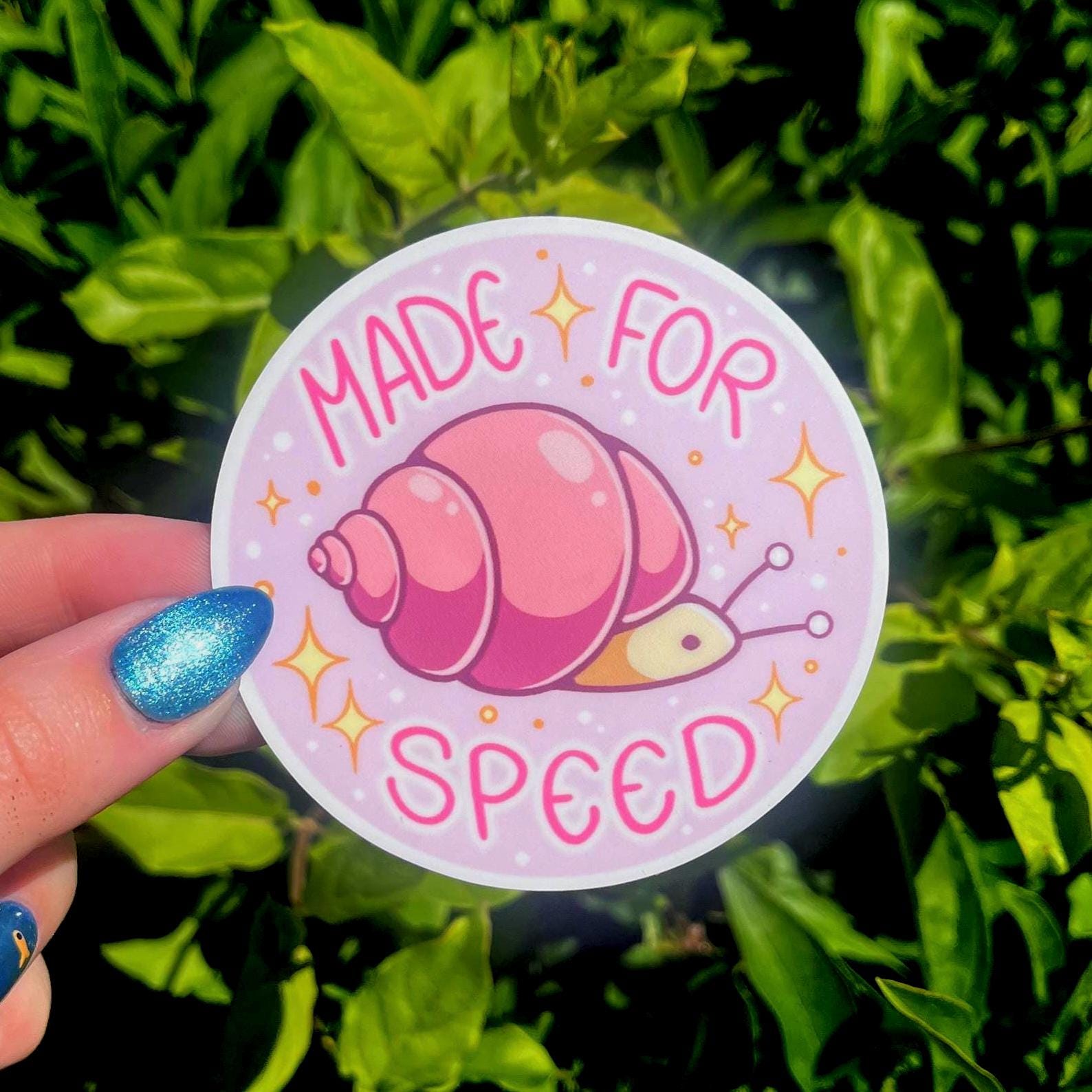 Funny and Cute Laptop Decal Sticker | Snail Speed Sticker | Funny Snail ...