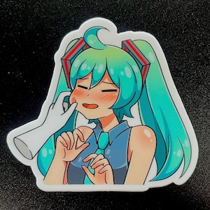 Cute Miku Vinyl Sticker | Vocaloid Laptop Sticker |