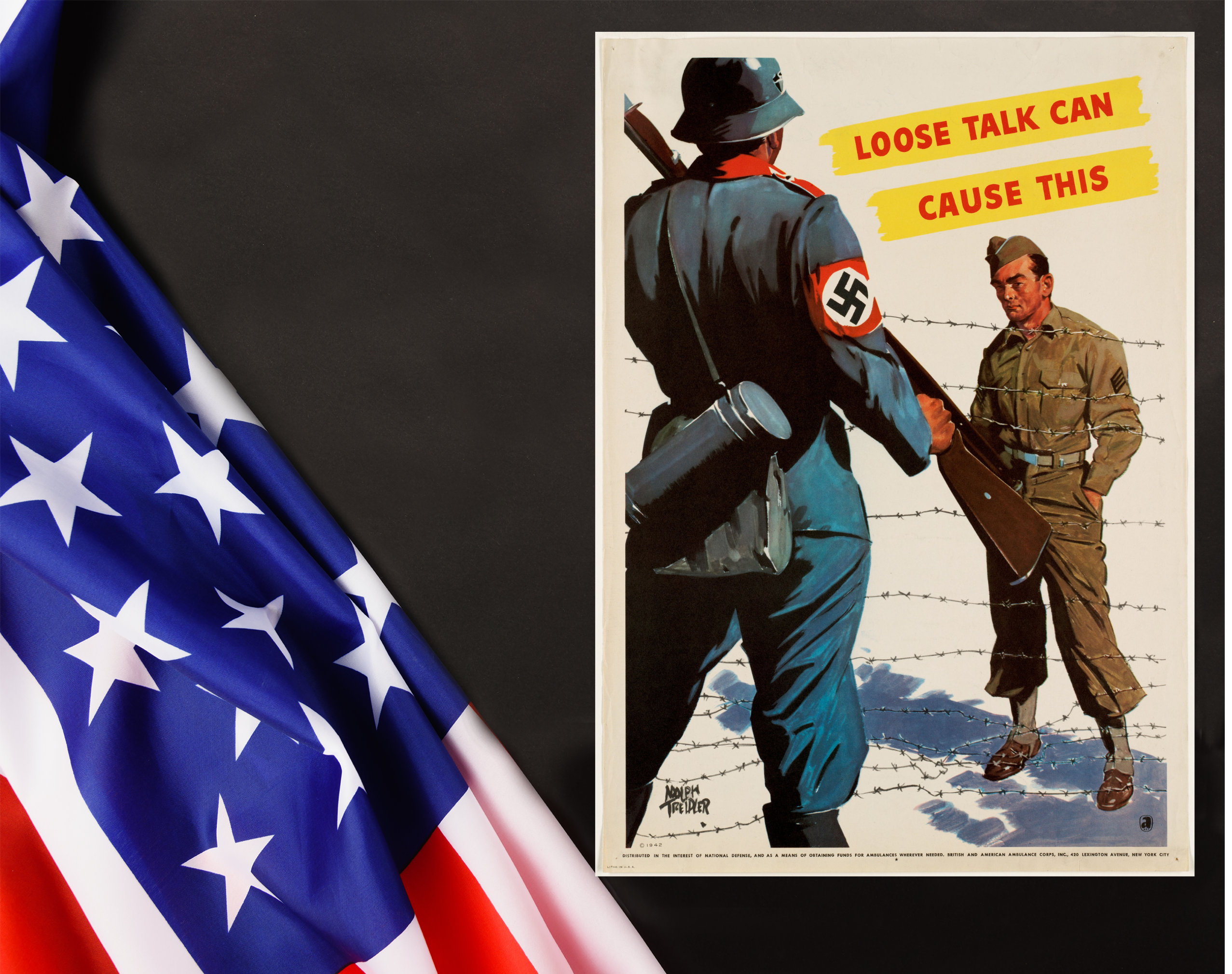 Vintage WWII American Propaganda Poster Military Wall Decor,world War 2 ...