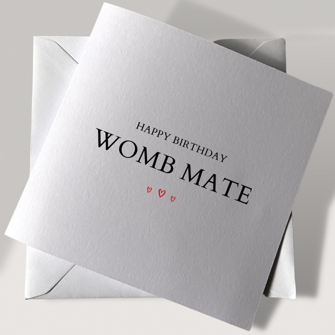 LEMON LOCO Geburtstagskarte Für Zwillinge – Lustiger „Womb Mate“-Spruch, 12,7x17,8cm, Mit Umschlag