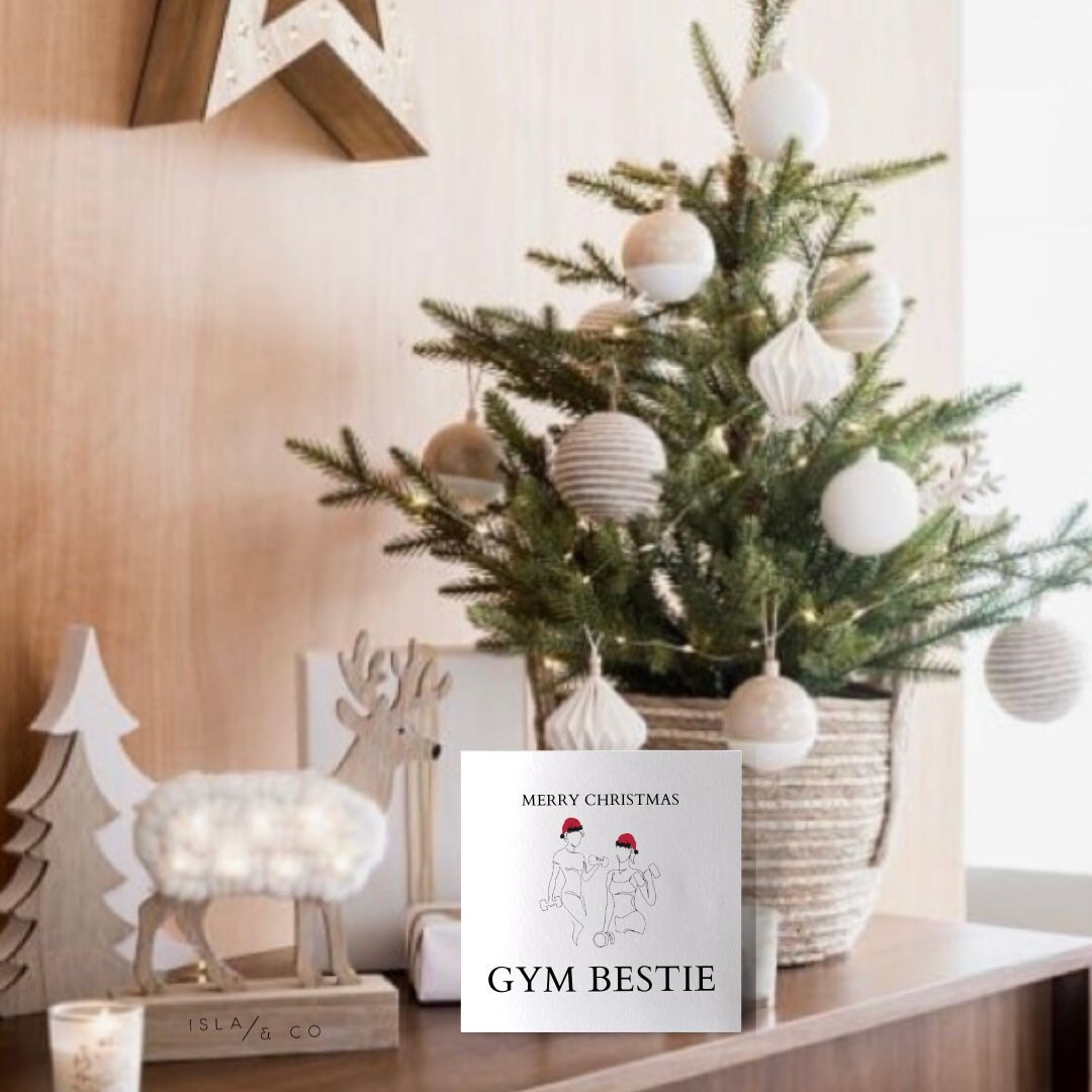 Merry Christmas Gym Bestie Christmas Cards Christmas Gifts Gym