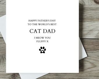 Katze Papa Vatertagskarte / Vatertagskarten / Vatertagsgeschenke / Karte für Katzenvater / Happy Father es Day