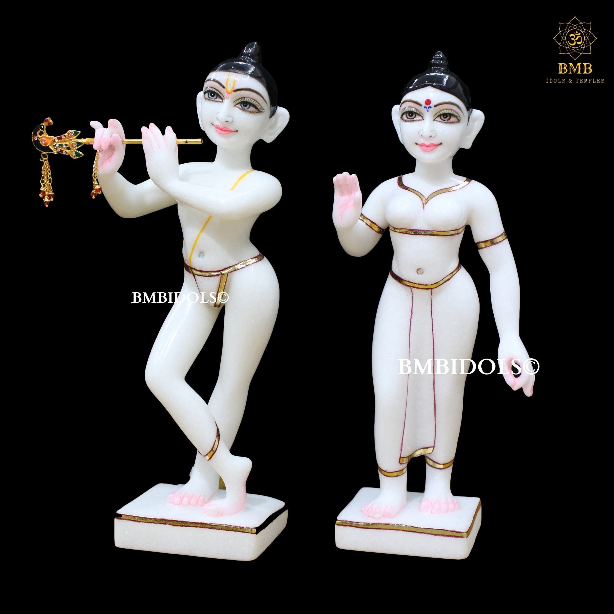 Radha Krishna Statue Marble Iskcon Radha Krishna Murti Made Etsy
