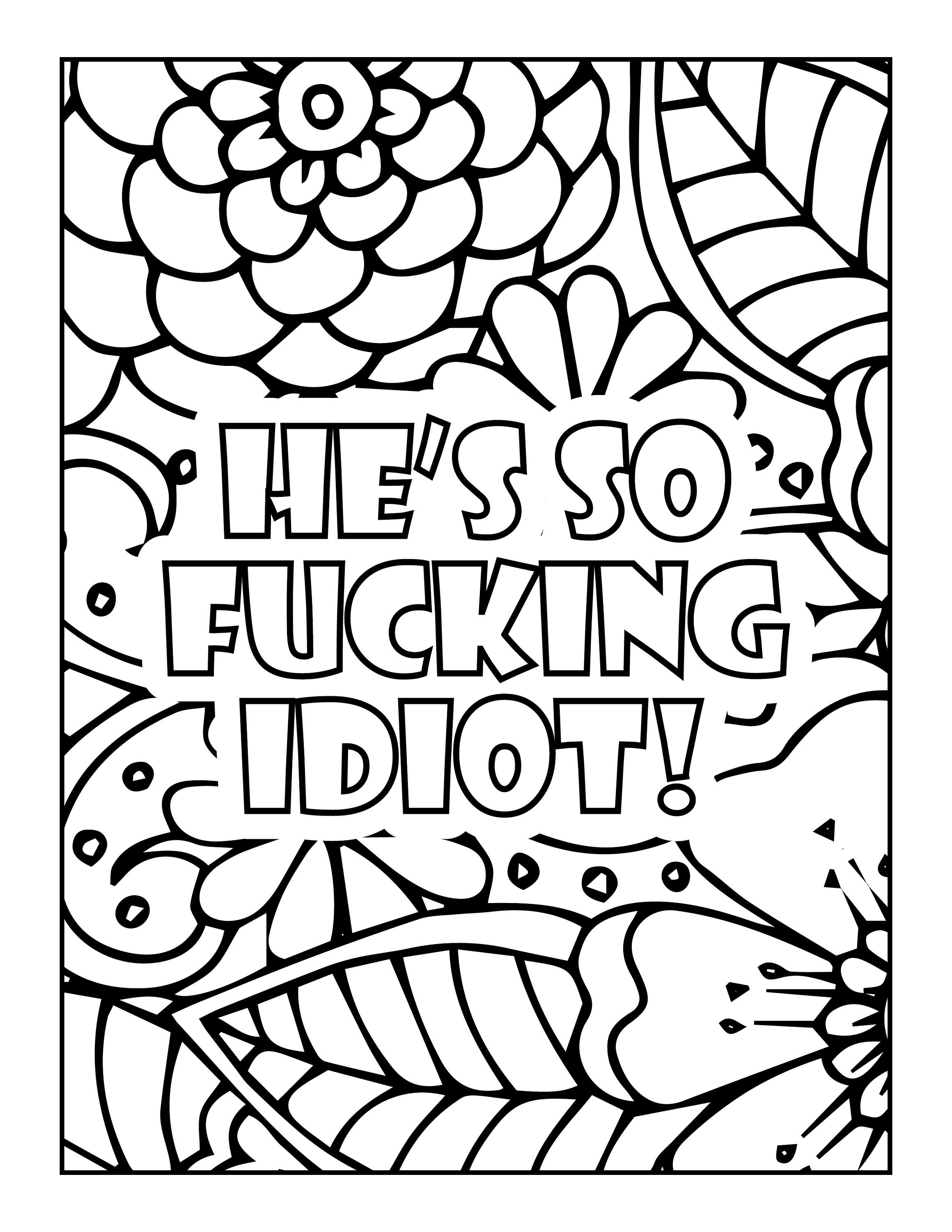 Curse Word Coloring Book - Etsy