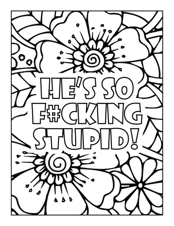 Curse Word Coloring Book Etsy UK