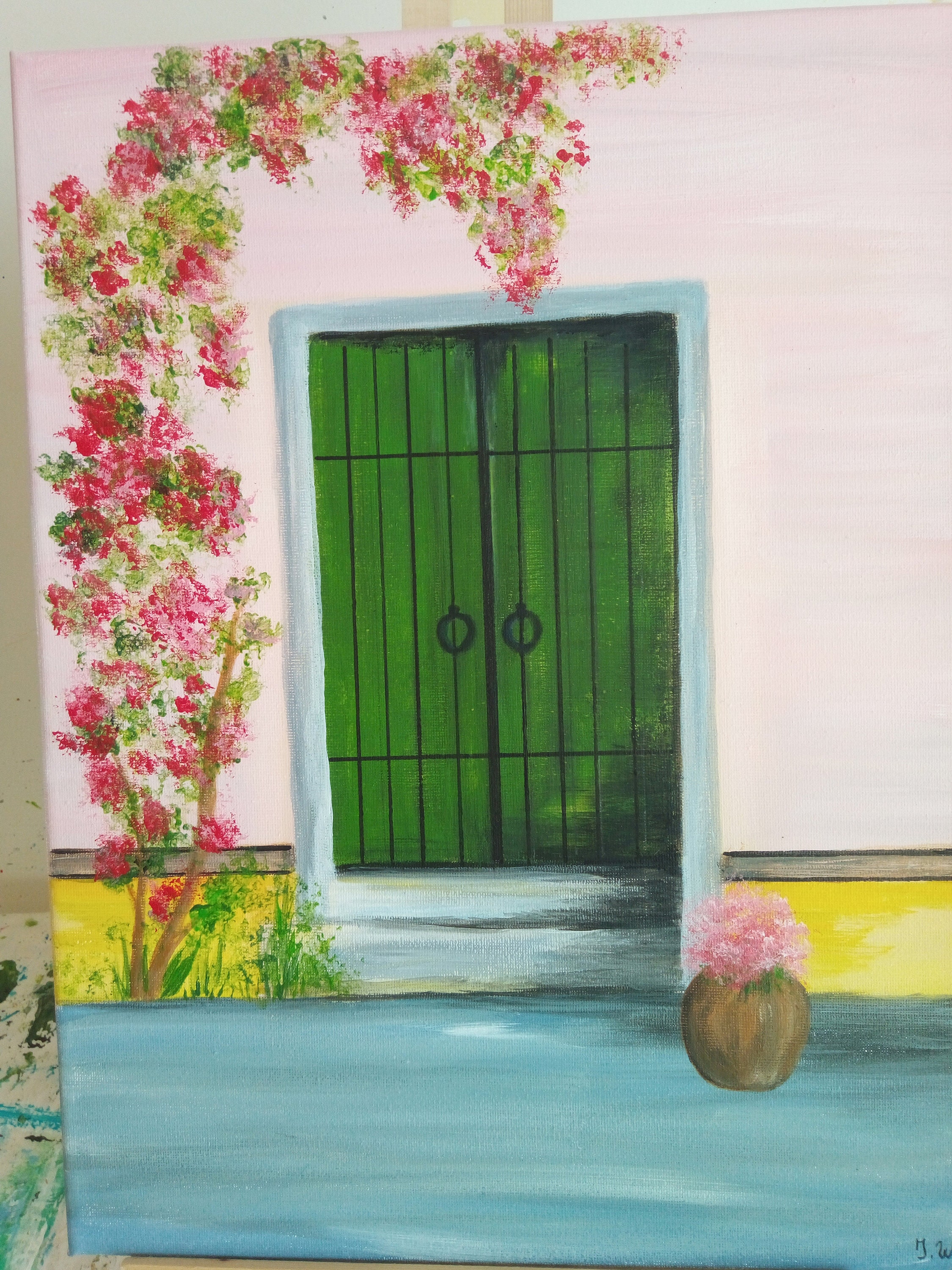 Tableau Fleuris, Tableau Village de Campagne