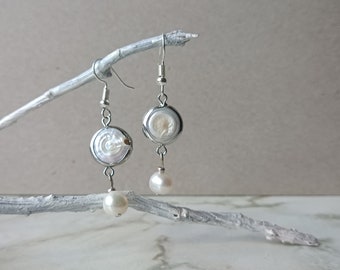 Gemstone Earrings, Natural Pearl Earrings