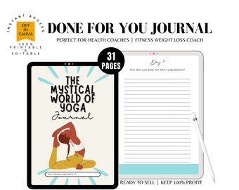 Done For You Ebook, Yoga Brandable Coaching Program, Workbook Content for Health Coaches, Wellness, Meditation Coach, Healing, Wellness