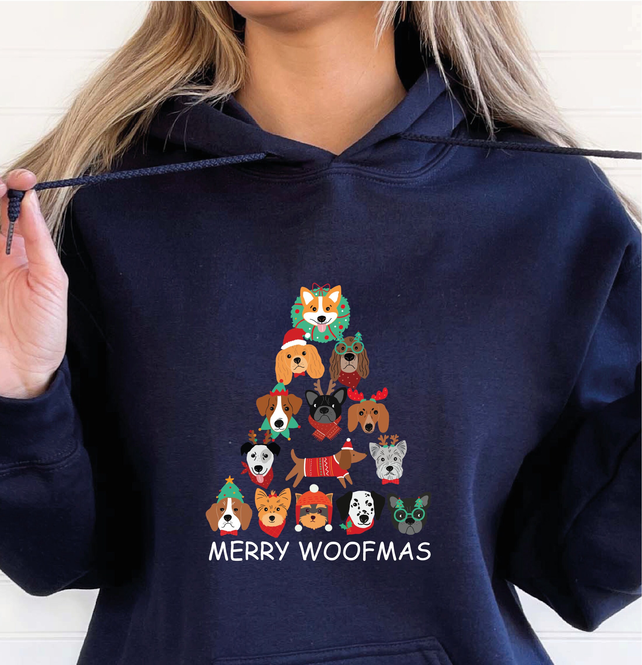 Discover Merry Woofmas Hoodie, Christmas Hoodie, Merry Christmas Dog Hoodie