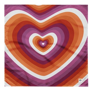Lesbian Flag Heart Bandana