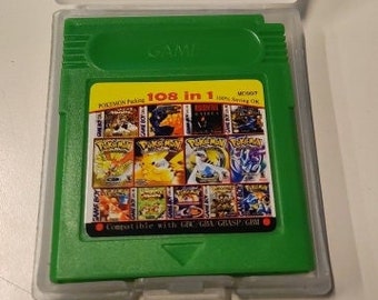 108 In 1 Nintendo Green Game Cartridge Gameboy Color GBC 16 Bit