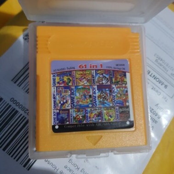61 en 1 cartouche de jeu Nintendo Gameboy couleur anglais GBC 16 bits