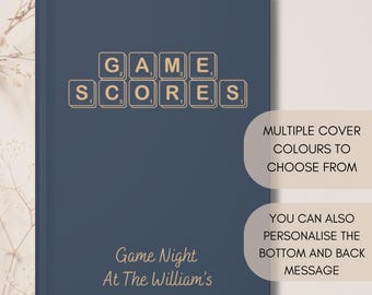 Family Game Night Score Book, Personalized Game Gifts, Score Keeping Record Book, Fun Notebook for Parties Games, Gift for Board Game Lover