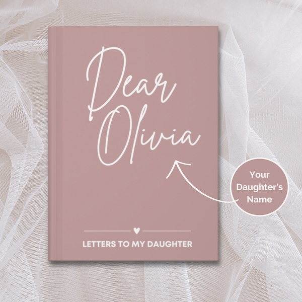 Letters To My Daughter Personalized Journal, Baby Memory Book Keepsake Journal, Shower Gift Keepsake, As I Watch You Grow, Child Memory Book