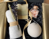 Vegan Personalized Gift Box - Relaxation Relaxation - Christmas - Natural Soap - Bath Salt - Dried Flowers - Towel - Mom