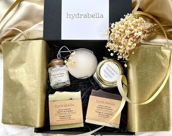 Coffret Cadeau Détente Nuageuse Visage Corps Idée Cadeau Femme Noel Anniversaire Soin corps Savon Solide Naturel Vegan Sel de Bain