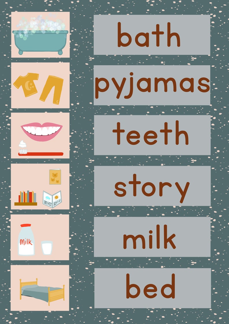 Evening Routine Checklist Digital Download Print on Demand - Etsy