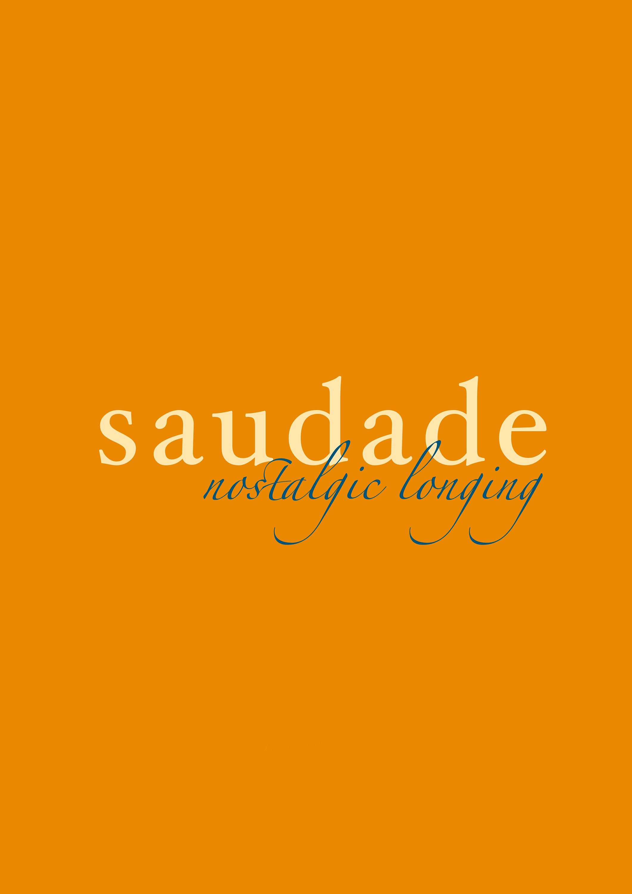 Saudade - Portuguese Word Definition | Greeting Card