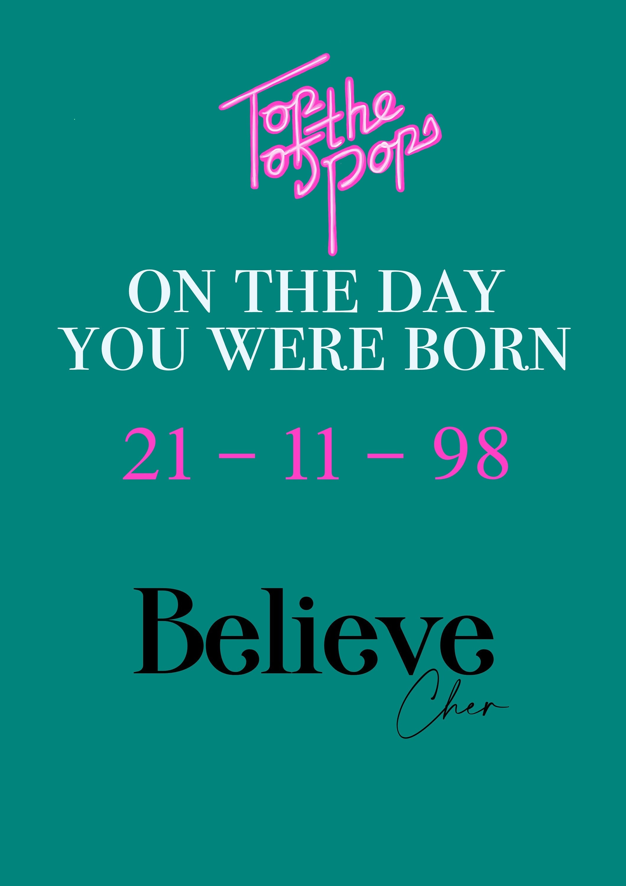 Digital Download UK Number 1 the Day You Were Born Print Etsy