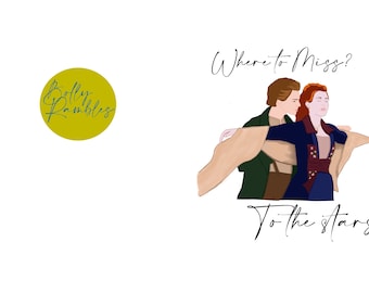 Tarjeta de felicitación inspirada en el Titanic / Jack y Rose / a las estrellas / Kate Winslet / Leonardo Di Caprio / impresión de amor / Entrega gratuita en el Reino Unido