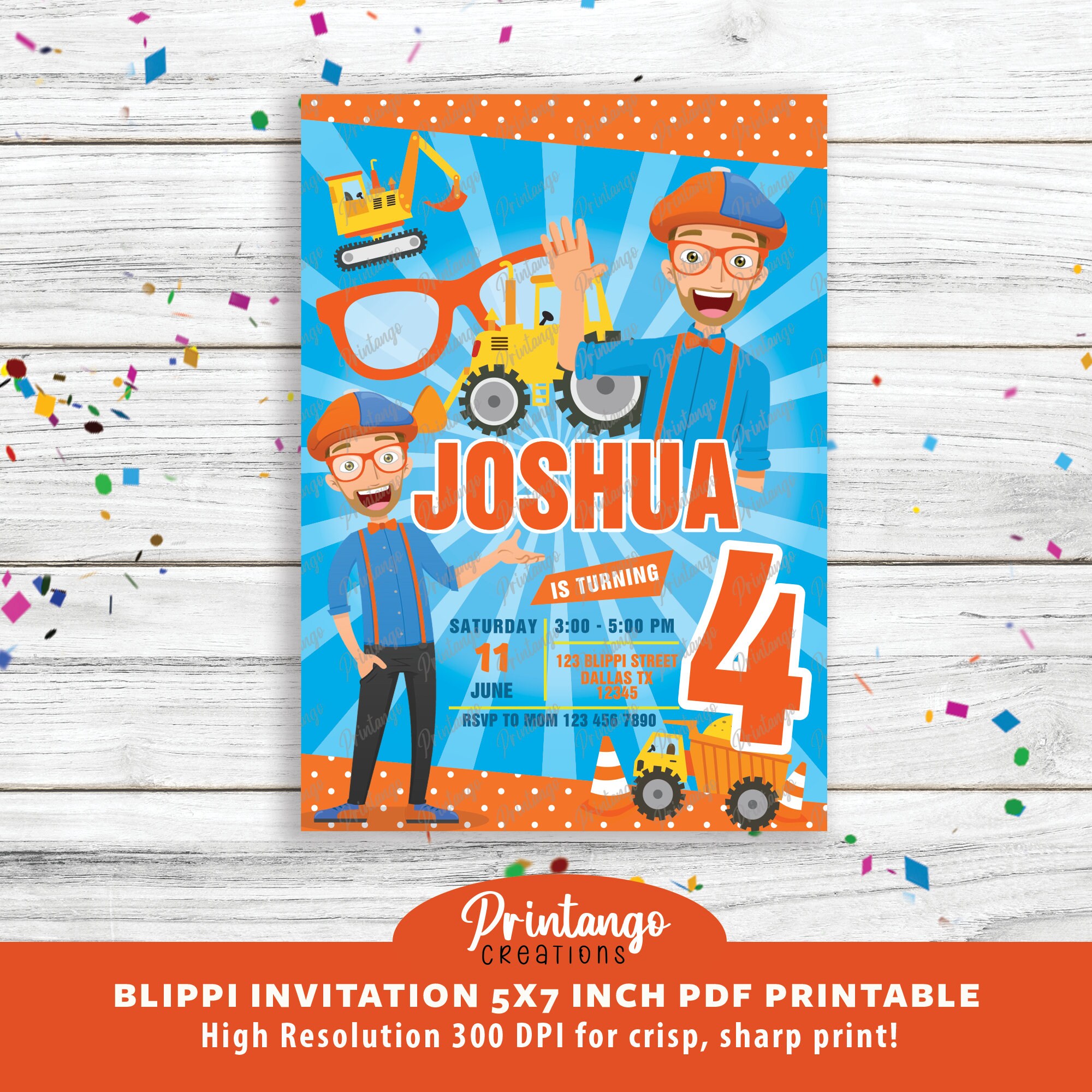 Kids Birthday Invitation Template Printable Kids Birthday - Etsy