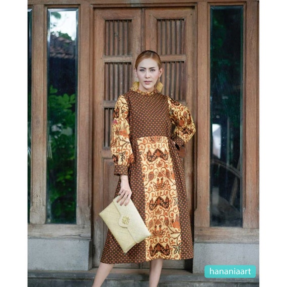 Baju Batik Modern Elegant Batik Dress Design Indonesian Batik