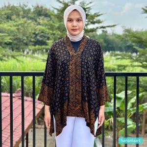 Women Top Blouse Batik Erina Sogan Truntum, Women Blouse, Batik Blouse, Batik for Women