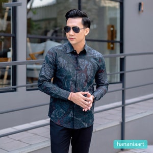 Joyo Ijo Elegance Redefined in Premium Long-Sleeve Batik Shirts for Men Sendang Batik, Men Batik, Men Batik Shirt, Men Shirt, Batik Shirts