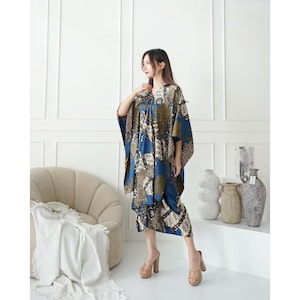 Conjunto de blusa y falda batik para mujer, vestido batik, batik, vestido bohemio, vestido étnico
