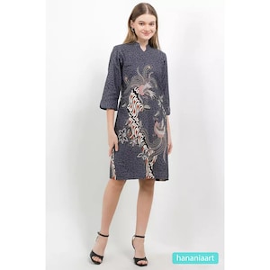 Enchanting Elegance Krisna Batik Adena Cotton Dress, Women Dress, Ethnic Dress, Batik Dress, Midi Dress, Batik for Woman, Dress batik