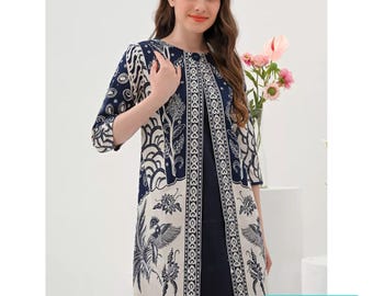 Nuansa Batik vestido tradicional indonesio Batik belleza, vestido Batik, Batik, vestido boho, vestido boho, vestido étnico, vestido midi