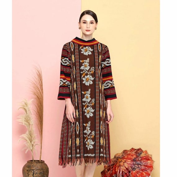 batik casual dresses Women's Fashion Dress Tie Dye Batik Handmade Cotton Summer Casual Any Occasion N