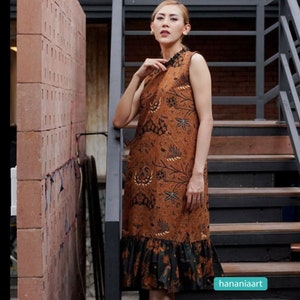 Shoggan&#39;s Exclusive Kinasih Women&#39;s Batik Dress Nuuun Elegance, Women Dress, Batik Dress, Ethnic Dress, Batik for Women