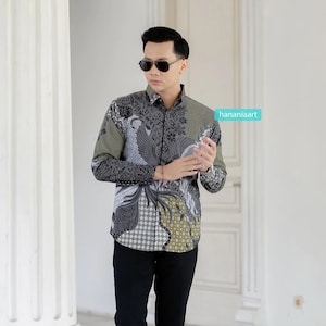 Sendang Dewangga Long Sleeve Batik Shirt for Men, Men Batik, Men Batik Shirt, Men Shirt, Men&#39;s Batik, Long Sleeve Batik