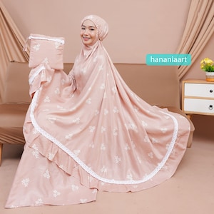 Divine Elegance Al Hanan Mukena Zahra Lace Prayer Set, Prayer Dress, Mukena, Prayer Set, Prayer clothes