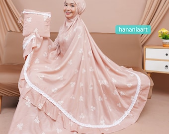 Divine Elegance Al Hanan Mukena Zahra Lace Prayer Set, Prayer Dress, Mukena, Prayer Set, Prayer clothes