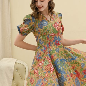 Elegant Nuansa Batik Dress, Batik Dress, Batik, Boho Dress, Bohemian Dress,  Ethnic Dress
