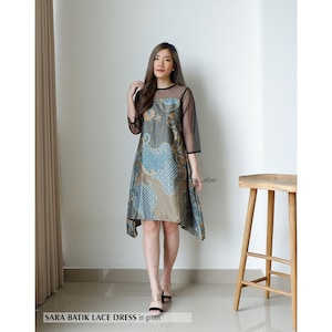 Sara Batik Lace Dress Jothelabel, Batik Dress, Batik, Boho Dress, Bohemian Dress,  Ethnic Dress