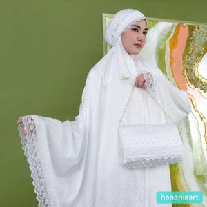 Elegance Anggun 3in1 Uragiri Silk Mukena, Women Prayer Set, Prayer Dress, Mukena, Prayer Set, Prayer clothes, Prayer Dress for muslim