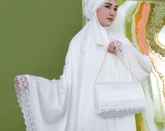 Elegance Anggun 3in1 Uragiri Silk Mukena, Women Prayer Set, Prayer Dress, Mukena, Prayer Set, Prayer clothes, Prayer Dress for muslim