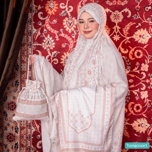 Elegance Tazbiya Afnan Series Prayer Set Mukena, Women Prayer Set, Prayer Dress, Mukena, Prayer Set, Prayer clothes