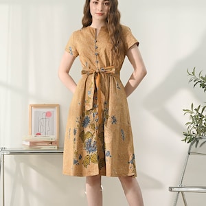 Beauty Nuansa Batik Midi Dress, Batik Dress, Batik, Boho Dress, Bohemian Dress,  Ethnic Dress
