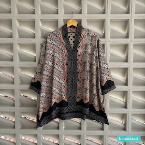 Erina Kahyang Blouse Batik Modern Batik Tops, Women Blouse, Batik Blouse, Batik for Women