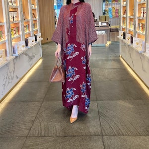 Lausboutique Abaya Ratiba Pangkoan Series Batik Maxi Dress, Batik Dress, Batik, Boho Dress, Bohemian Dress,  Ethnic Dress