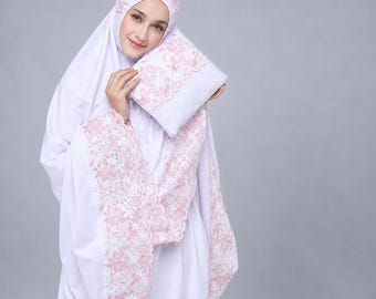 Abby's Syahbani Khadijah 大人女性 Mukena 祈りセット、祈りドレス