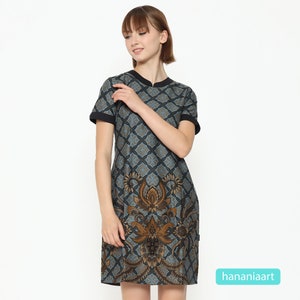 Timeless Elegance Nareswari Narendra Hadinata Women&#39;s Batik Dress, Batik Dress, Boho Dress, Ethnic Dress, Midi Dress