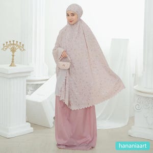 Sabina Collection Korean Parachute Travel Prayer Garment, Women Prayer Set, Prayer Dress, Mukena, Prayer Set