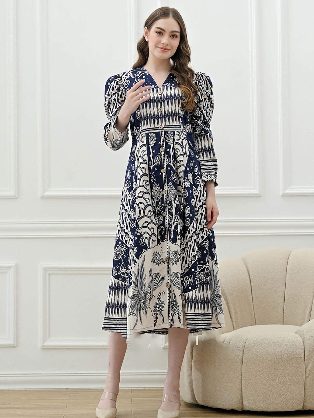 Sweet Mandala Vintage Bohemian Batik Maxi Dress main image 1